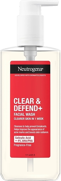 Засіб для вмивання - Neutrogena Clear & Defend+ Facial Wash — фото N1