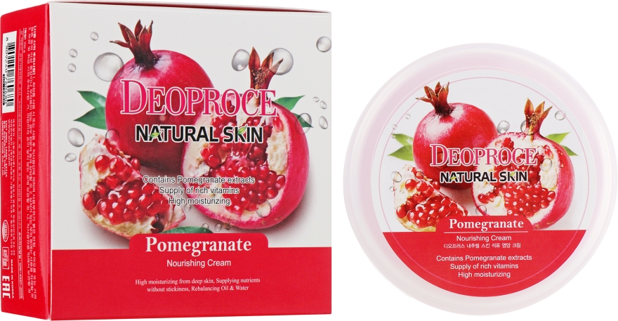 Антивозрастной регенерирующий крем для лица с экстрактом граната - Deoproce Natural Skin Pomegranate Nourishing Cream