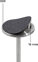 Парфумерія, косметика Металевий диск 16 мм, 320 грит без м'якої підкладки, чорний - Kodi Professional
