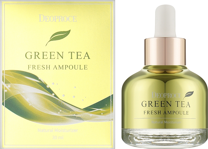 Ампульная сыворотка для лица с экстрактом зеленого чая - Deoproce Green Tea Fresh Ampoule — фото N2