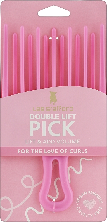 Гребінь для волосся, рожевий - Lee Stafford Double Lift Pick — фото N1