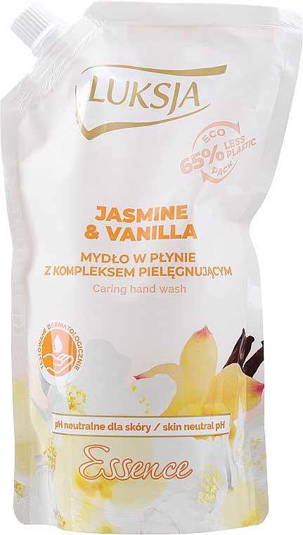 Жидкое крем-мыло "Жасмин и Ваниль" - Luksja Jasmine & Vaniila Liquid Soap (дой-пак)