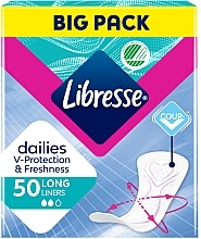 УЦІНКА Щоденні прокладки подовжені, 50 шт. - Libresse Dailies Protect Long Liners * — фото N1