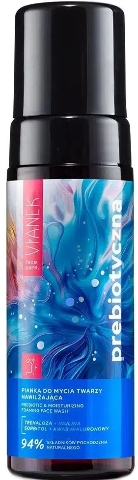 Увлажняющая очищающая пенка для лица с трегалозой - Vianek Prebiotic & Moisturizing Foaming Face Wash — фото 150ml