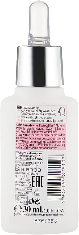 Пептидна сироватка для шкіри навколо очей - Bielenda Professional Eye Lift Program Peptide Firming Serum — фото N2