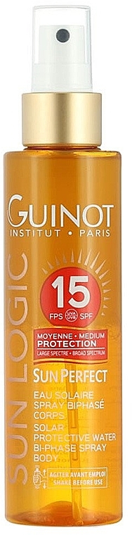 Бифазный спрей от солнца для тела - Guinot Sun Logic Bi-Phase Body Spray SPF15 — фото N1