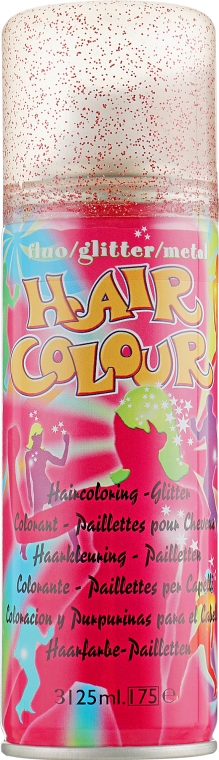 Цветной спрей для волос "Glitter", красный - Sibel Coloured Hair Spray