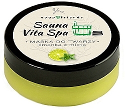 Парфумерія, косметика Маска для обличчя "Лайм і м'ята" - Soap&Friends Sauna Vita Spa