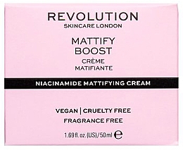 Матувальний крем для обличчя - Revolution Skincare Mattify Boost Niacinamide Mattifying Cream — фото N2