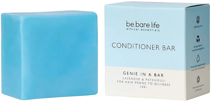Твердий кондиціонер для жирного волосся - Be.Bare Life Genie In A Bar Conditioner Bar — фото N1