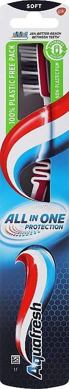 Зубная щетка мягкая, розовая - Aquafresh All In One Protection  — фото N1