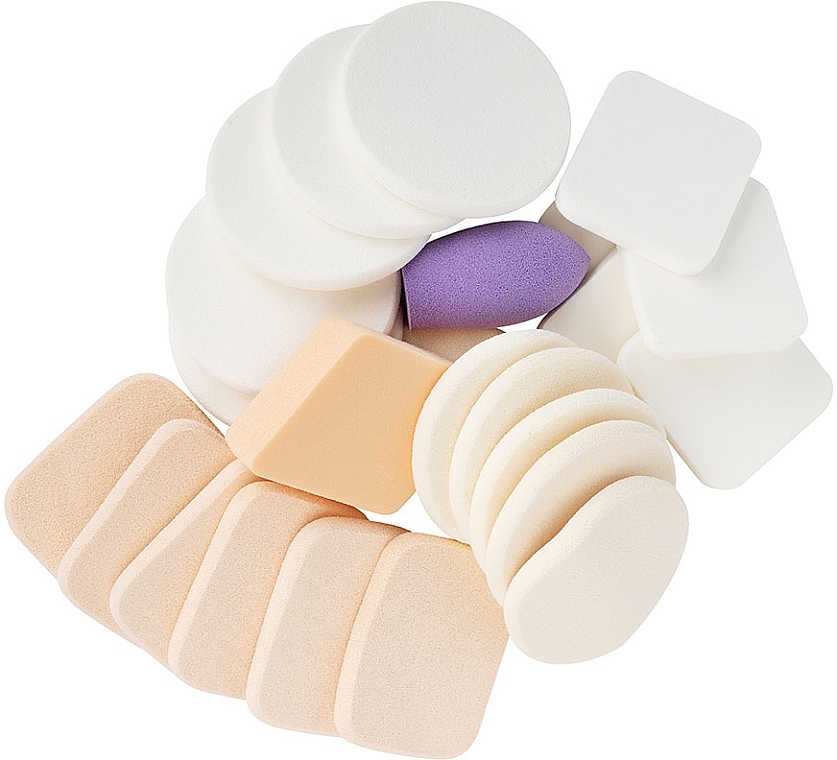 Набір спонжів для макіяжу, 24 шт. - Brushworks Assorted Makeup Sponges — фото N2