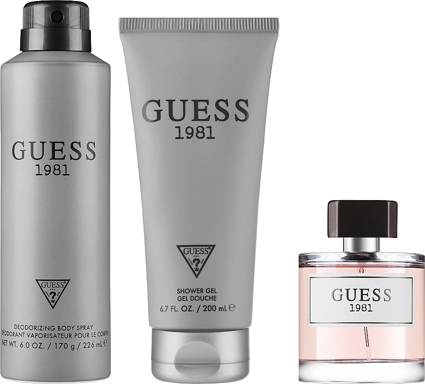 Guess 1981 For Men - Набор (edt/100 ml + sh/gel/200 ml + deo/226 ml) — фото N2