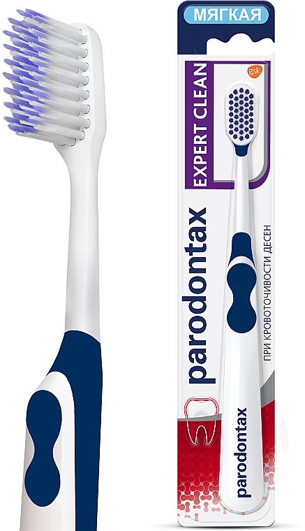Зубна щітка "Експерт чистоти", екстрам'яка, синя - Parodontax — фото N2