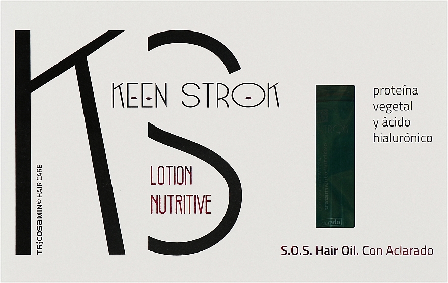 Ультраконцентрированный лосьон для восстановления с гиалуроновой кислотой и протеинами - Keen Strok Lotion Nutritive S.O.S. Hair Oil  — фото N1