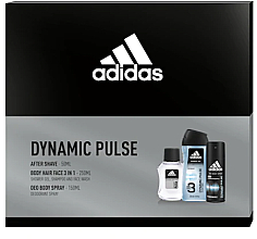 Парфумерія, косметика Adidas Dynamic Pulse - Набір (a/sh/50ml + sh/gel/250ml + deo/spray/150ml)