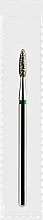 Парфумерія, косметика Фреза алмазна зелена "Полум'я", діаметр 2,1 мм, довжина 8 мм - Divia DF002-21-G