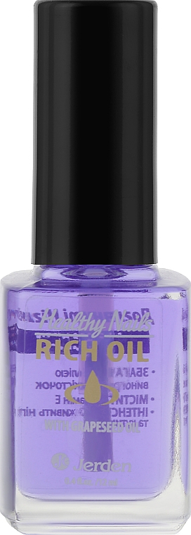 Олія для кутикули та нігтів з олією виноградної кісточки - Jerden Healthy Nails Rich Oil