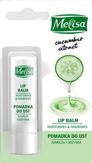 Бальзам для губ з екстрактом огірка - Uroda Melisa Cucumber Extract Lip Balm — фото N1