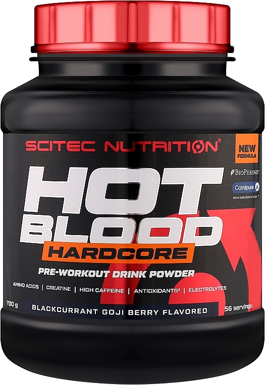 Предтренировочный комплекс - Scitec Nutrition Hot Blood Hardcore Blackcurrant Goji Berry — фото N2