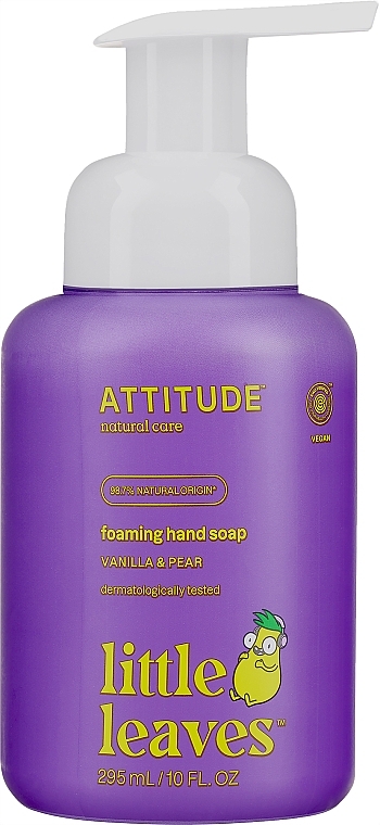 Мило для рук "Ваніль і груша" - Attitude Foaming Hand Soap — фото N1