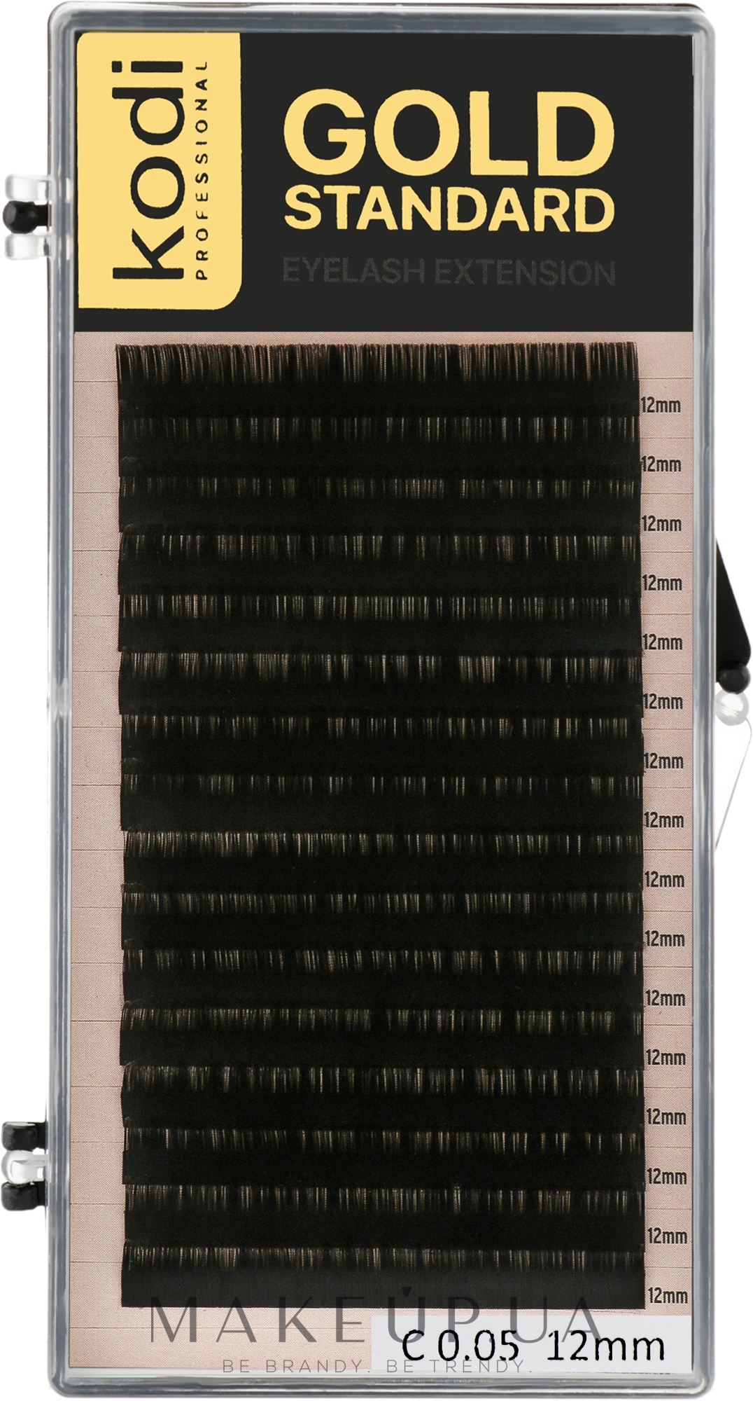 Накладные ресницы Gold Standart C 0.05 (16 рядов: 12 мм) - Kodi Professional — фото 1уп