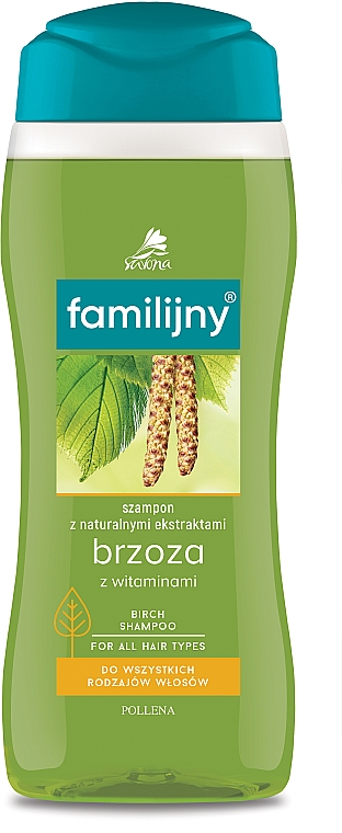 Шампунь для всіх типів волосся - Pollena Savona Familijny Birch & Vitamins Shampoo — фото N1