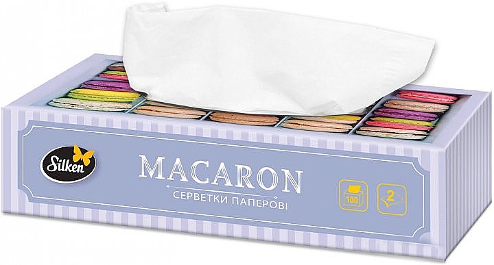 Салфетки гигиенические двухслойные 100 шт - Silken Macaron — фото N1
