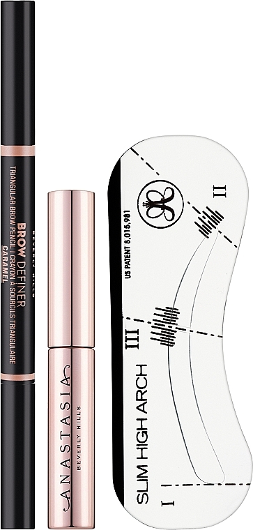 Anastasia Beverly Hills Fluffy Fuller Looking Brow Ebony (br/freeze/2.5g + Powder/1.6g + Brush) - Anastasia Beverly Hills Brow Beginners Kit Taupe (br/Pencil/0.2g + Gel/Mini/2.5ml + Stencils) — фото N2