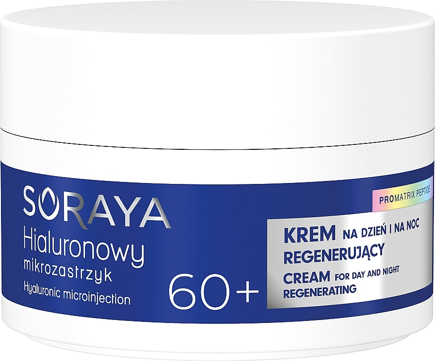 Регенерирующий крем для лица 60+ - Soraya Hyaluronic Microinjection Pro Matrix Peptide Regenerating Cream — фото N1