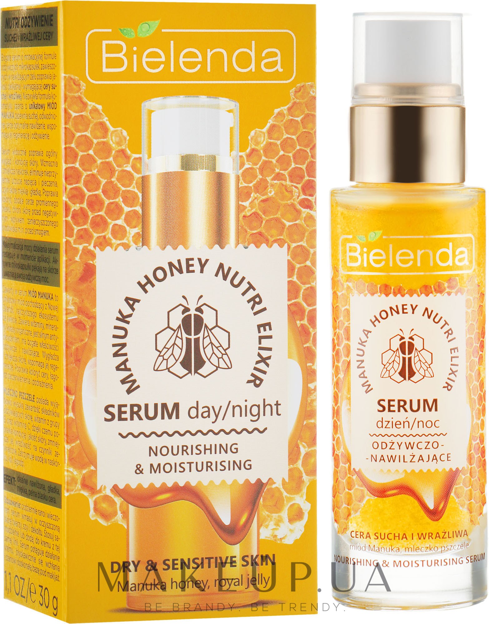 Питательная увлажняющая сыворотка - Bielenda Manuka Honey — фото 30g