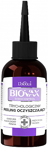 Трихологічний очищувальний пілінг для шкіри голови - Biovax Sebocontrol