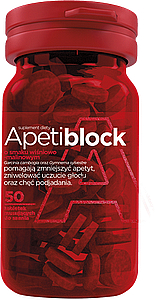 Диетическая добавка с вишнево-малиновым вкусом - Aflofarm Apetiblock — фото N1