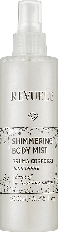 Мерцающий спрей для тела, серебро - Revuele Shimmering Body Mist Silver — фото N1