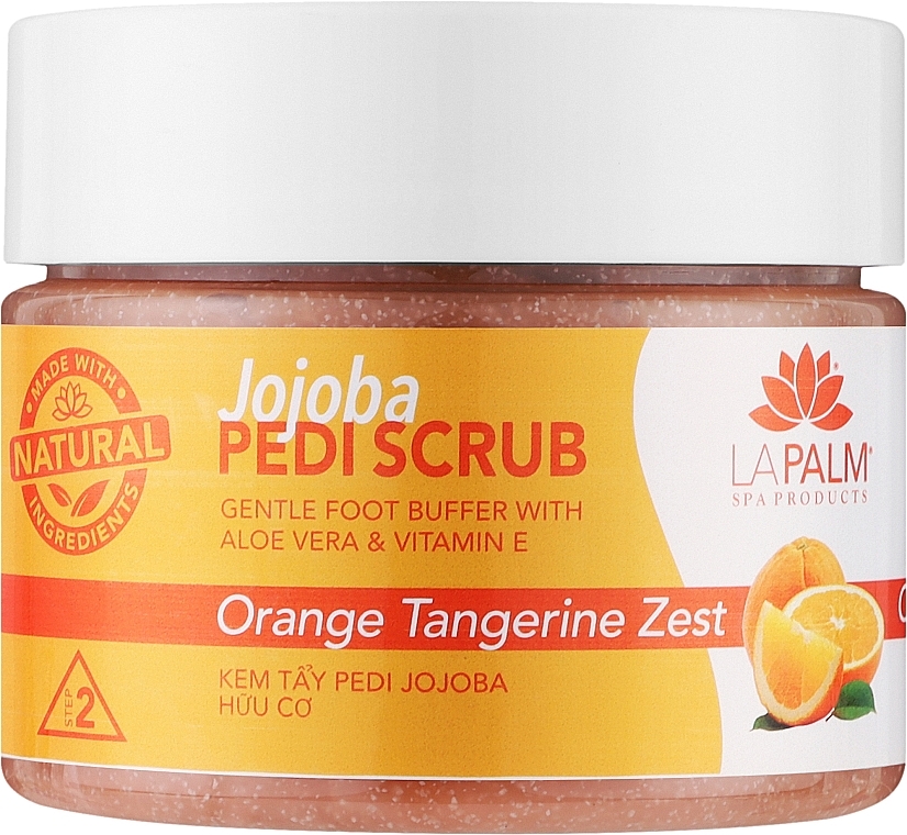 Гелевий пілінг для ніг з екстрактом морських водоростей "Цедра апельсина і мандарина" - La Palm Pedi-Gel Scrub Orange Tangerine Zest — фото N1