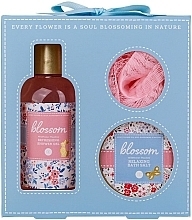 Парфумерія, косметика Набір - Accentra Blossom Bath Care Set (sh/gel/150ml + b/salt/50g + sponge/1pcs)