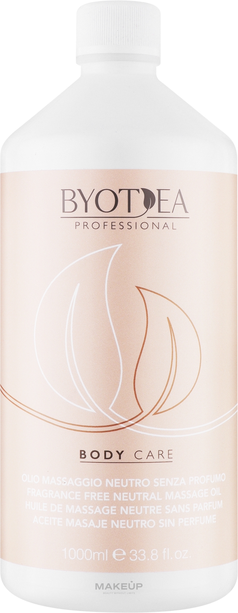 Масло для масажу нейтральне без запаху - Byothea Body Care Fragrance Free Neutral Massage Oil — фото 1000ml