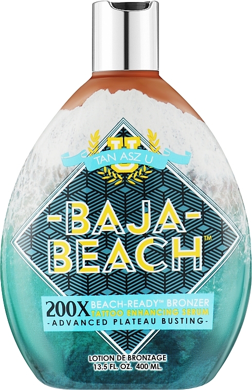 Крем для солярію з бронзантами та захистом тату - Tan Asz U Baja Beach 200X Beach-Ready Bronzer — фото N1