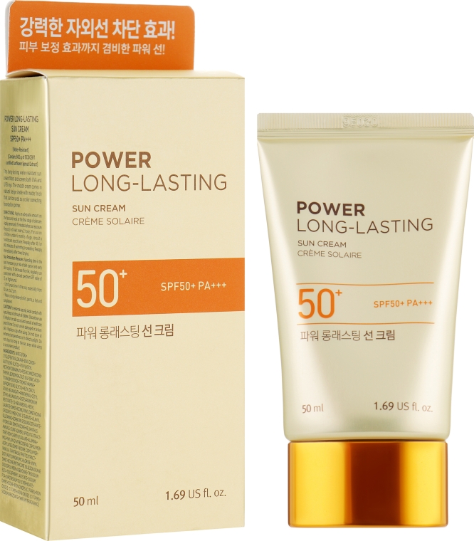 Сонцезахисний крем - The Face Shop Power Long-Lasting Sun Cream SPF50+ PA+++