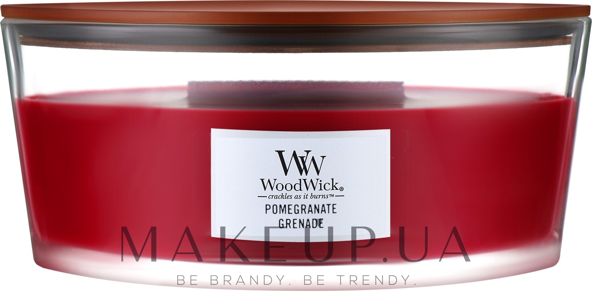 Ароматическая свеча в стакане - Woodwick Hearthwick Flame Ellipse Candle Pomegrante  — фото 453.6g