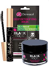 Парфумерія, косметика Набір - Dermacol Black Magic (f/gel/50ml + f/mask/1pc + mascara/10ml)