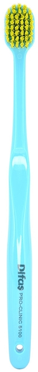 Зубна щітка "Ultra Soft" 512063, блакитна з салатовою щетиною, в кейсі - Difas Pro-Clinic 5100 — фото N2