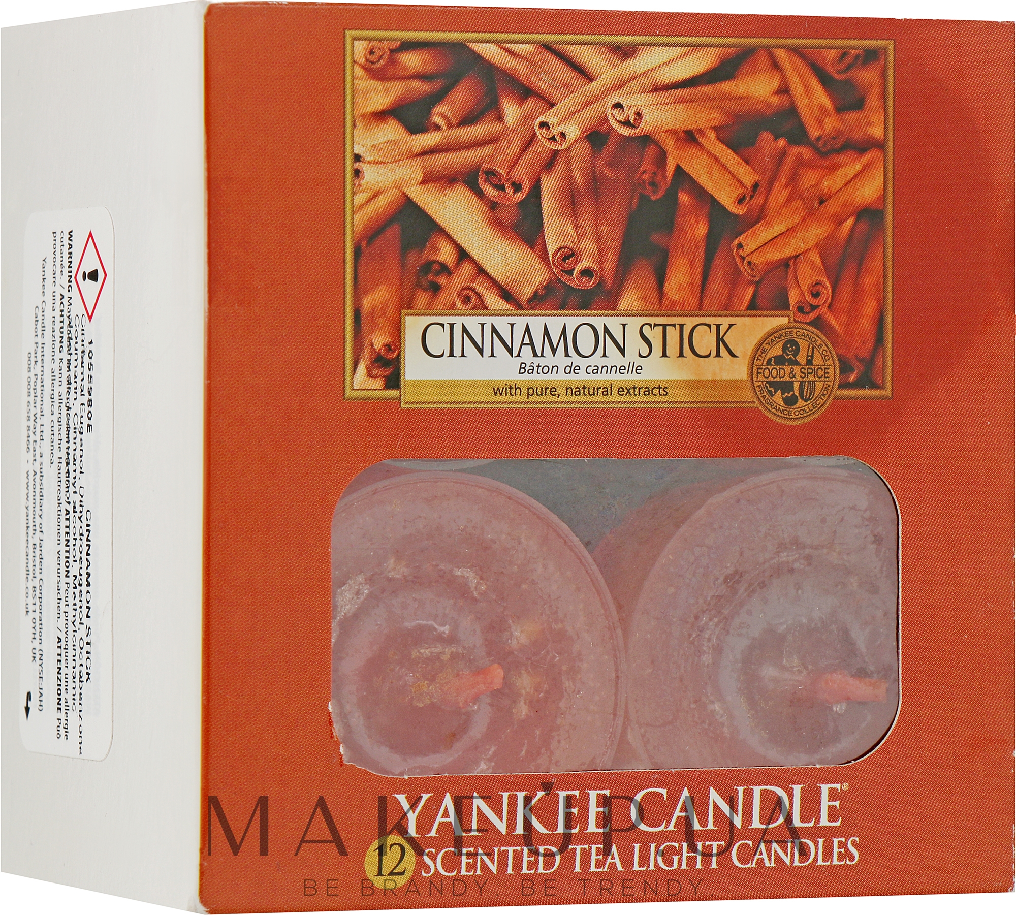 Чайные свечи - Yankee Candle Scented Tea Light Candles Cinnamon Stick — фото 12шт