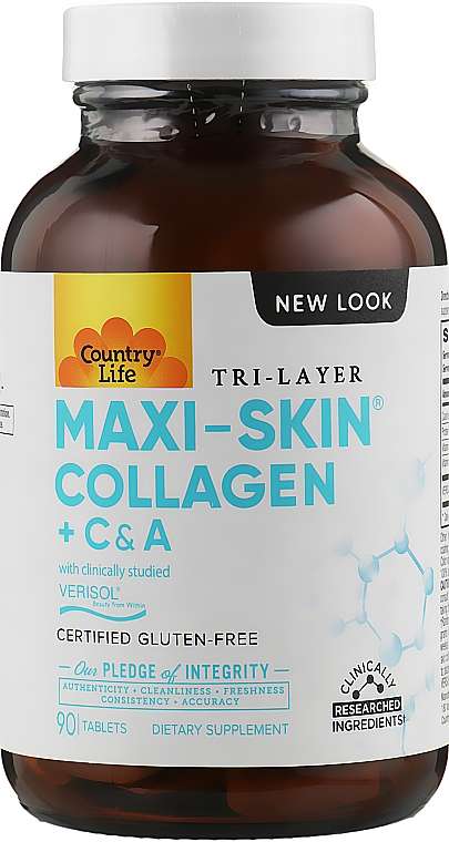 Коллаген + витамины для лица - Country Life С&А Maxi-Skin — фото N1