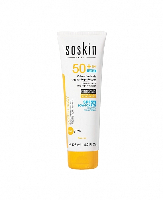 Солнцезащитный крем-флюид для лица и тела - Soskin Smooth Cream Fluid Body & Face Very High Protection SPF 50+ — фото N1
