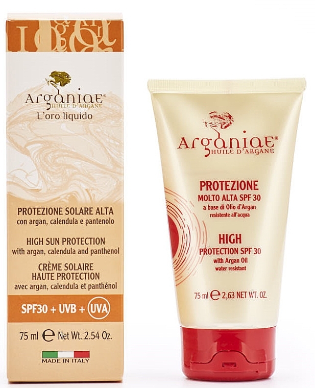 Сонцезахисний крем з аргановою олією - Arganiae i Solari SPF 30 — фото N1