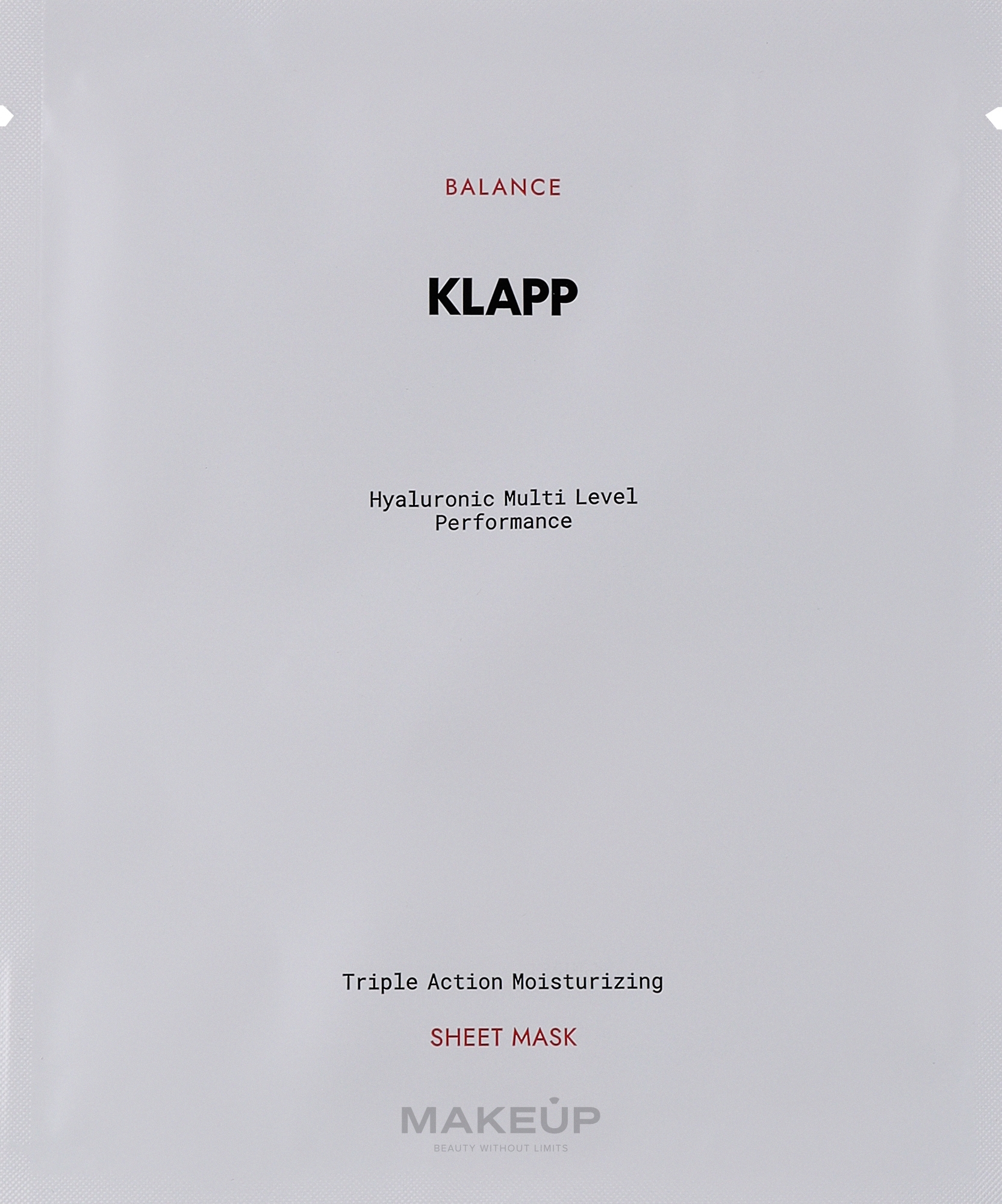 Маска для обличчя - Klapp Triple Action Moisturizing Sheet Mask — фото 3шт