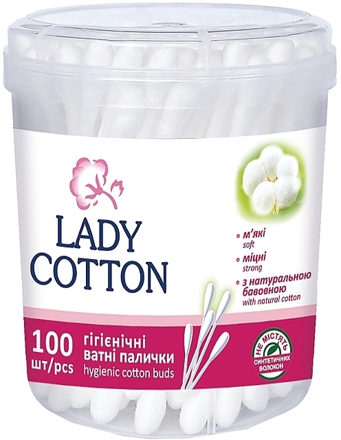 Ватні палички в банці, 100 шт - Lady Cotton