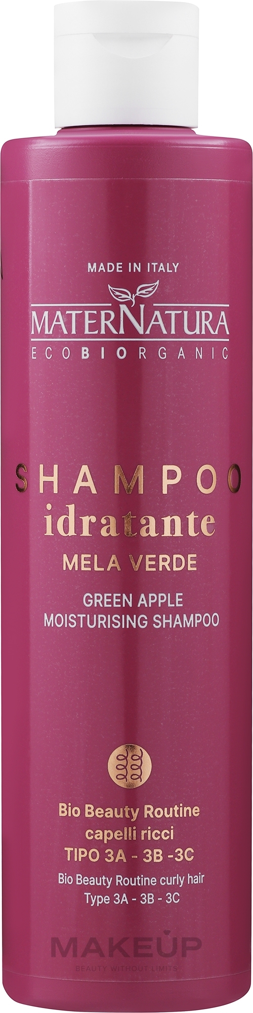 Увлажняющий шампунь для вьющихся волос - MaterNatura Green Apple Moisturising Shampoo — фото 250ml