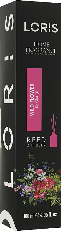 Аромадифузор "Дика квітка" - Loris Parfum Home Fragrance Reed Diffuser — фото N1